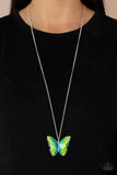 The Social Butterfly Effect - Green Necklace